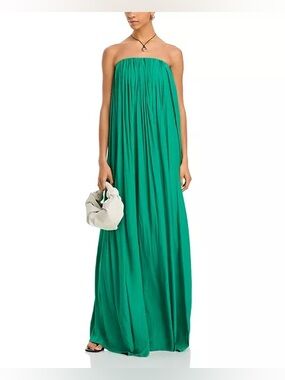 A.L.C. Strapless Teal Green Maxi Dress